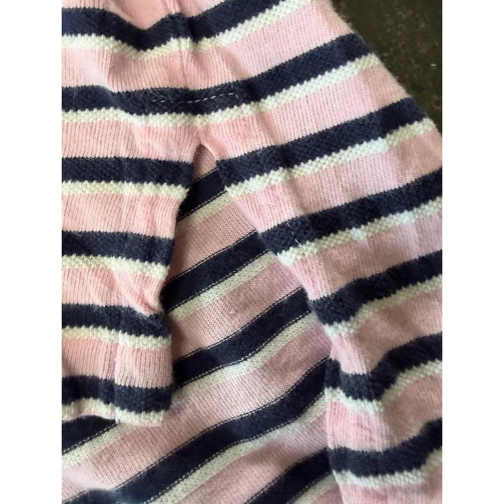 Polo Ralph Lauren Men L Pink Navy Blue Striped Short Sleeve Polo Shirt Cotton